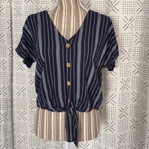 Striped Button Down Top